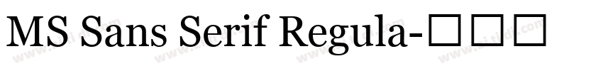 MS Sans Serif Regula字体转换